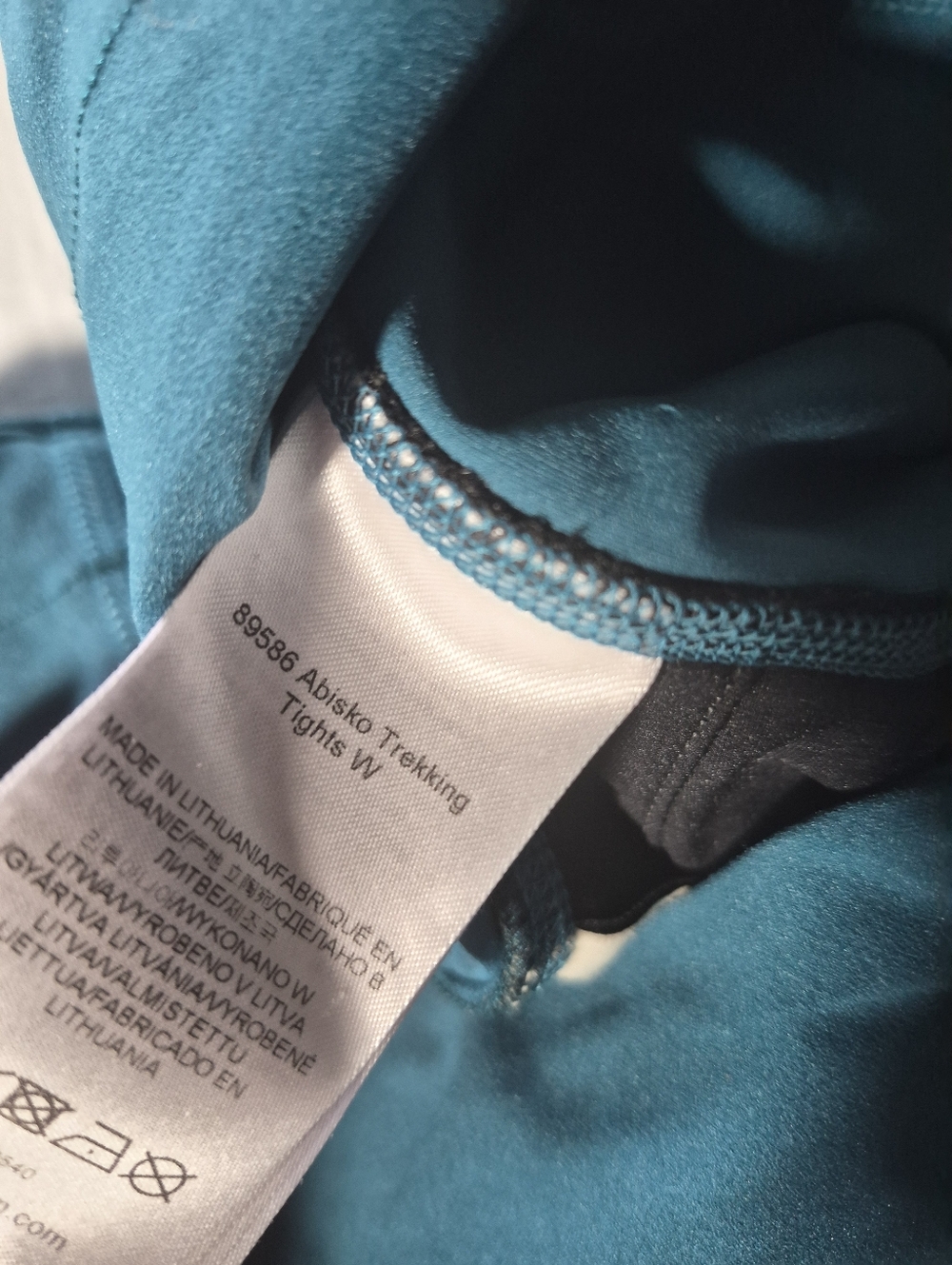 Fjällräven Teal Abisko Trekking Tights Tech Pants Womens Large - Picture 6 of 7
